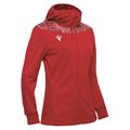 Aurora Full Zip Top Dame RED/WHT M Sporty fleecejakke