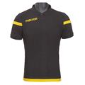 Macron Travel Polo Piquet BLK/YEL XS Poloskjorte