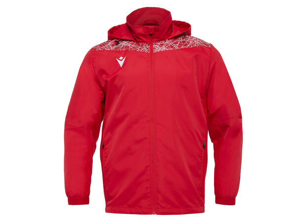 Lahti Showerjacket RØD/HVIT S Vann- og vindavstøtende jakke - Unisex 
