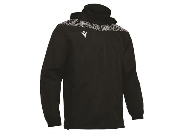 Lahti Showerjacket SORT/HVIT L Vann- og vindavstøtende jakke - Unisex 