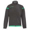 Macron Full Zip Windbreaker BLK/GRN XXS Praktisk vindjakke