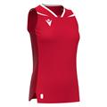 Lily Eco Sleeveless Shirt RED/WHT L Teknisk kamp og treningsdrakt - Dame